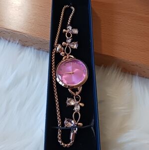Pink Stones Adjustable Women's Watch